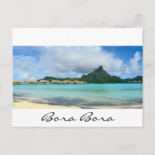 Überseebad Bora Bora Pano Textpostkarte Postkarte (Vorderseite)