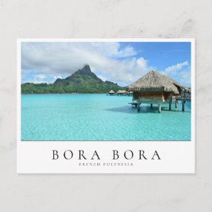 Überseebad in Bora Bora, Polynesien Postkarte