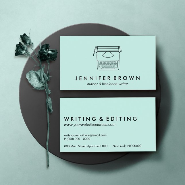 Übersetzer für Vintage Schreibmaschine Visitenkarte (Von Creator hochgeladen)