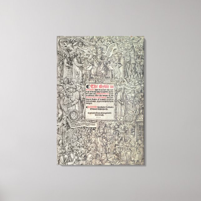 Übersetzung des Großen Englischen auf der Titelsei Leinwanddruck (Vorderseite)