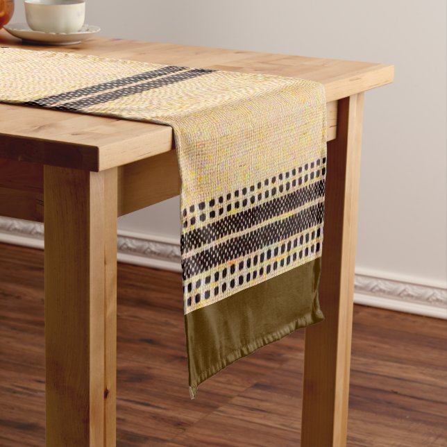 Übersicht über aktuelle geometrische Blockschaltfl Kurzer Tischläufer (Beispiel)