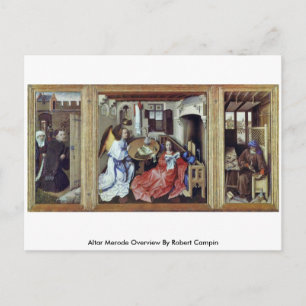 Übersicht über Altar Merode von Robert Campin Postkarte