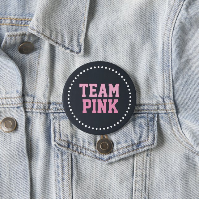 Übersicht über das Baby-Gender-Team Pink Chalkboar Button (Beispiel)