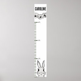 Übersicht über das Blumenwachstum bei Hasen Poster