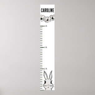 Übersicht über das Blumenwachstum bei Hasen Poster