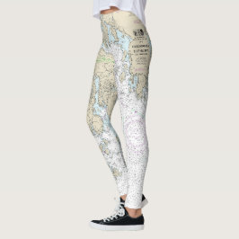Übersicht über die Buchten und Anflüge in Frankrei Leggings