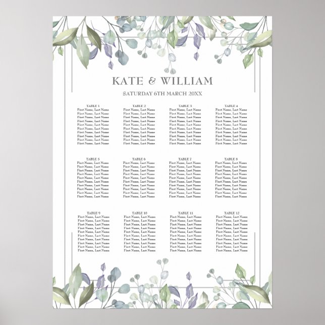 Übersicht über die geometrischen Hochzeiten Poster (Vorne)