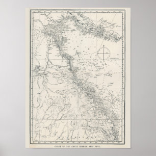 Übersicht über die Karte des Gebiets "Great Barrie Poster