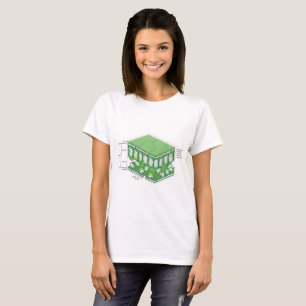 Übersicht über die Pflanze der Gewebestruktur T-Shirt