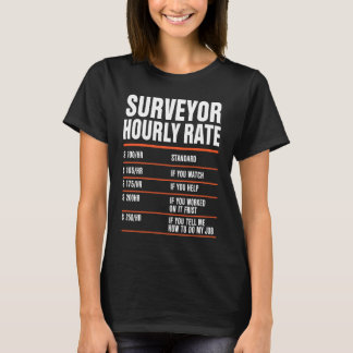 Übersicht über die Stundensätze des Grundstücks T-Shirt