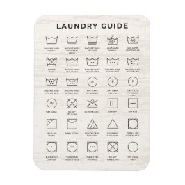 Übersicht über die Wäschesymbole Magnet