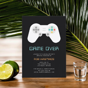 Überspielen   Funny Gaming Theme Bachelor Party Einladung