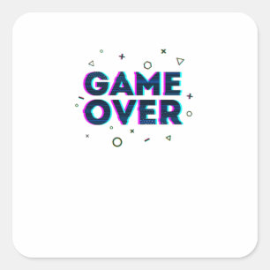 Überspielen Quadratischer Aufkleber