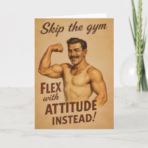 Überspring das Fitnessstudio Vintage Poster Retr Karte