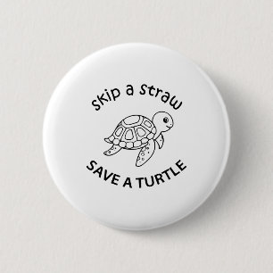 Überspringe einen Strohhalm, rette eine Schildkröt Button