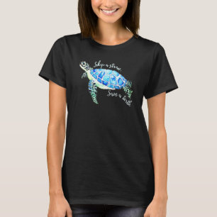 Überspringe einen Strohhalm, rette einen Meeressch T-Shirt