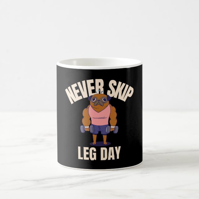 Überspringe nie Beintraining Kaffeetasse (Mittel)