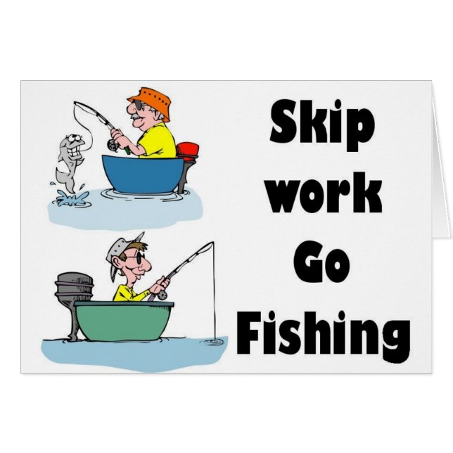 Überspringen der Arbeit gehen Fischereiartikel (Vorderseite (Horizontal))