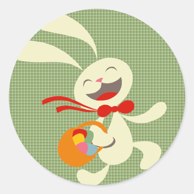 Überspringen Ostersonne Runder Aufkleber (Vorderseite)