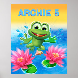 Überspringen von Frosch-Brauch-Geburtstags-Poster Poster