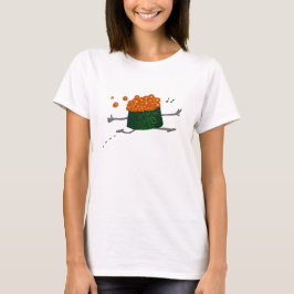 Überspringende Lachsrogen-lustige Sushi T-Shirt