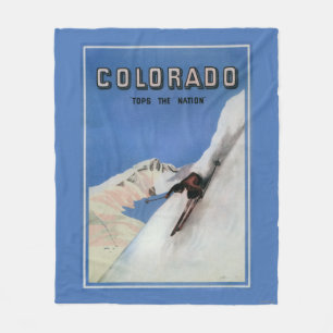 Übersteigt die Nation - Ski fahrendes förderndes Fleecedecke