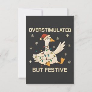 Überstimuliert aber festlich Weihnachtsgans Xmas Karte