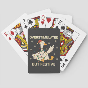 Überstimuliert aber festlich Weihnachtsgans Xmas Spielkarten