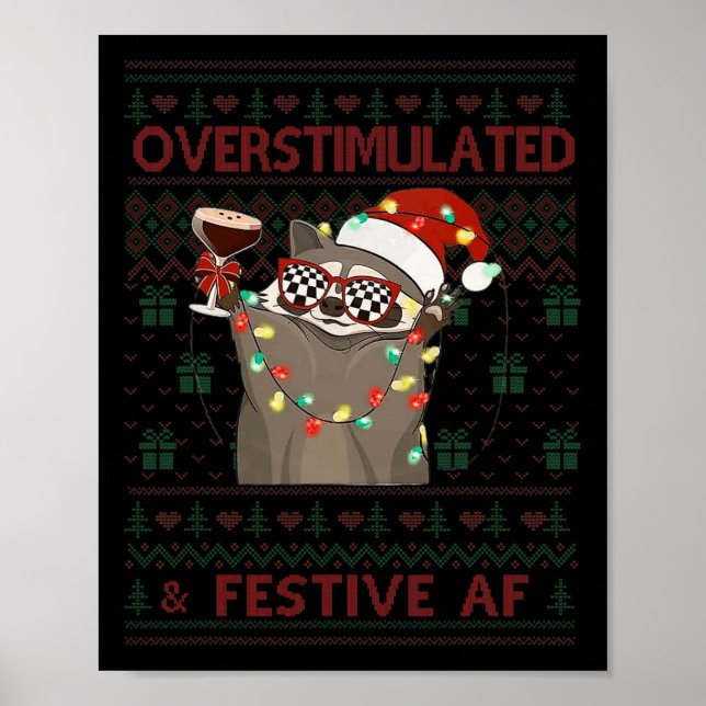 Überstimuliert &amp; Festliche Weihnachtsfeier von Poster (Vorne)