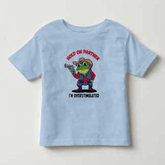 Überstimulierter Cowboy-Frosch Kleinkind T-shirt