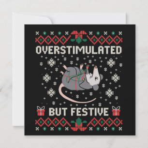 Überstimuliertes aber festliches Possum-Weihnachte Feiertagskarte