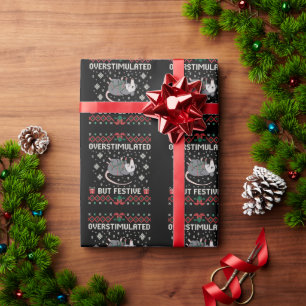Überstimuliertes aber festliches Possum Weihnachte Geschenkpapier