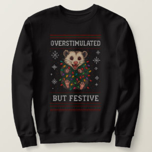 Überstimuliertes aber festliches Possum-Weihnachts Sweatshirt