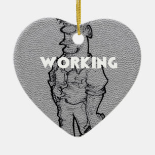 Überstunden Keramikornament