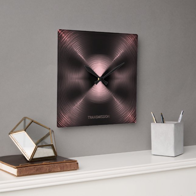 ÜBERTRAGUNG 1c Quadratische Wanduhr (Büro)
