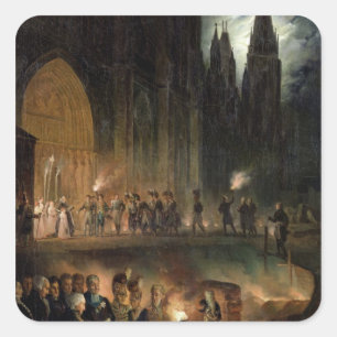 Übertragung der Knochen der königlichen Familie Quadratischer Aufkleber