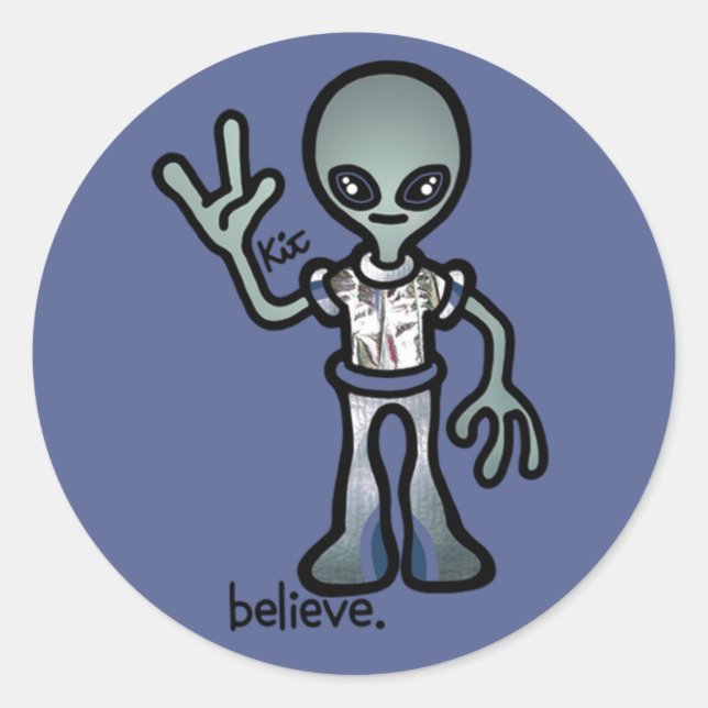 Übertragung von Alien Runder Aufkleber (Vorderseite)