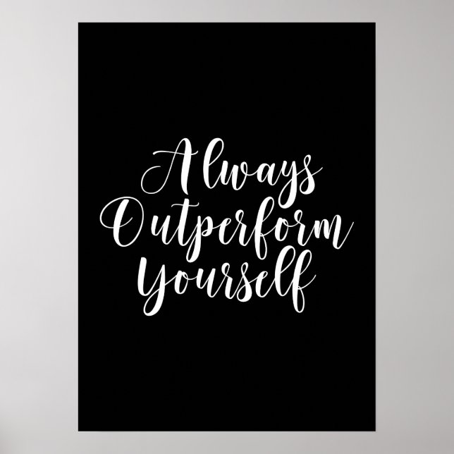 Übertreffen Sie - Gym Hustle Success Motivierend Poster (Vorne)