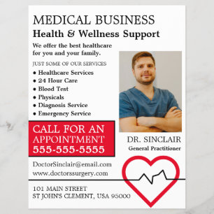 Überwachung der Herzfrequenz, Allgemeinmediziner,  Flyer