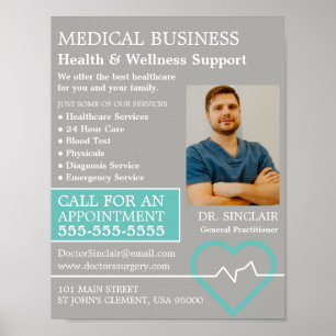 Überwachung der Herzfrequenz, Allgemeinmediziner,  Poster