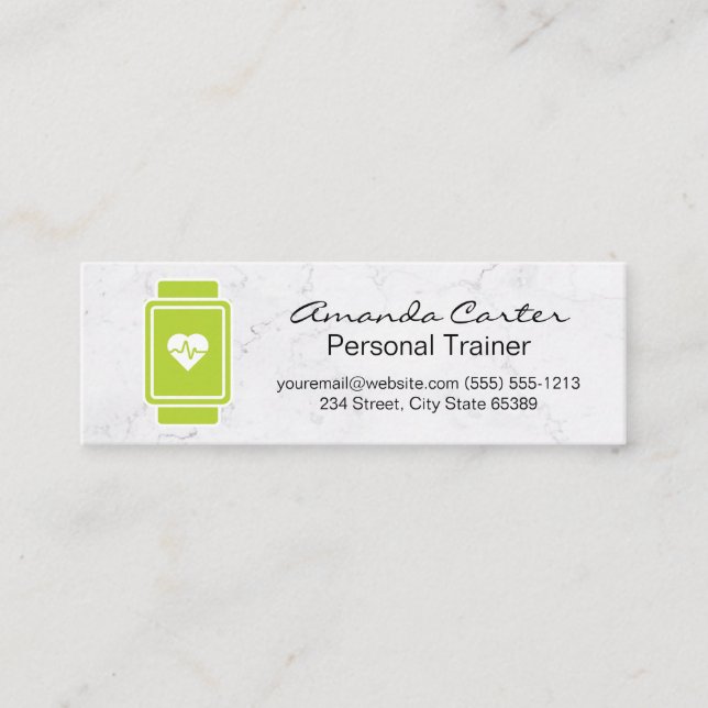 Überwachung der Hörfrequenz | Marmorweiß Mini Visitenkarte (Vorderseite)