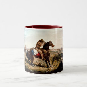 Uberwachung der indianischen Ureinwohner Zweifarbige Tasse