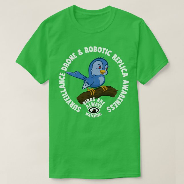 Überwachung Drohne und Roboter Replik Bewusstsein T-Shirt (Design vorne)