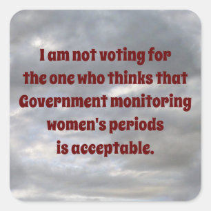 Überwachung durch die Regierung Quadratischer Aufkleber