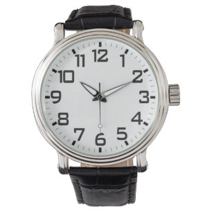 Überwachung mit großen Nummern Armbanduhr