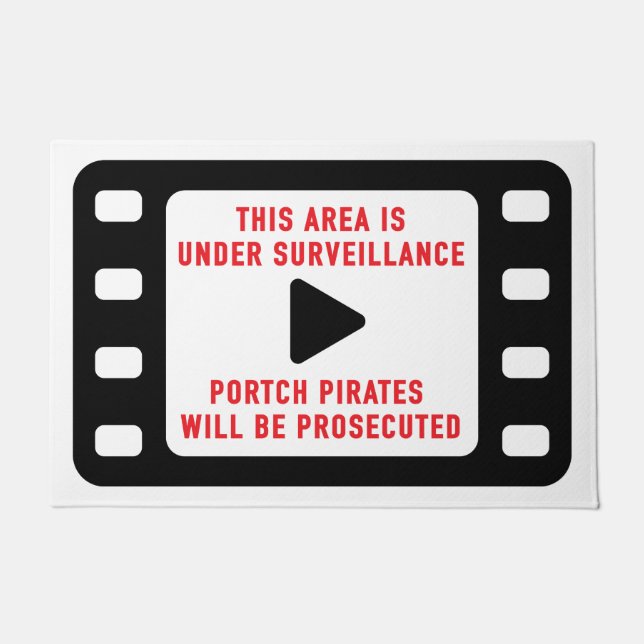 Überwachungswarnung Fußmatte (Vorderseite)