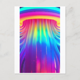 Überwältigt durch eine Kraft des technologischen D Postkarte