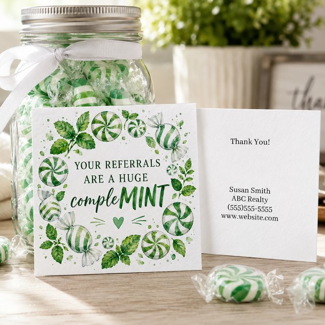 Überweisung Comple MINT Pop By Mitteilungskarte (Comple - MINT referral thank you pop by card)