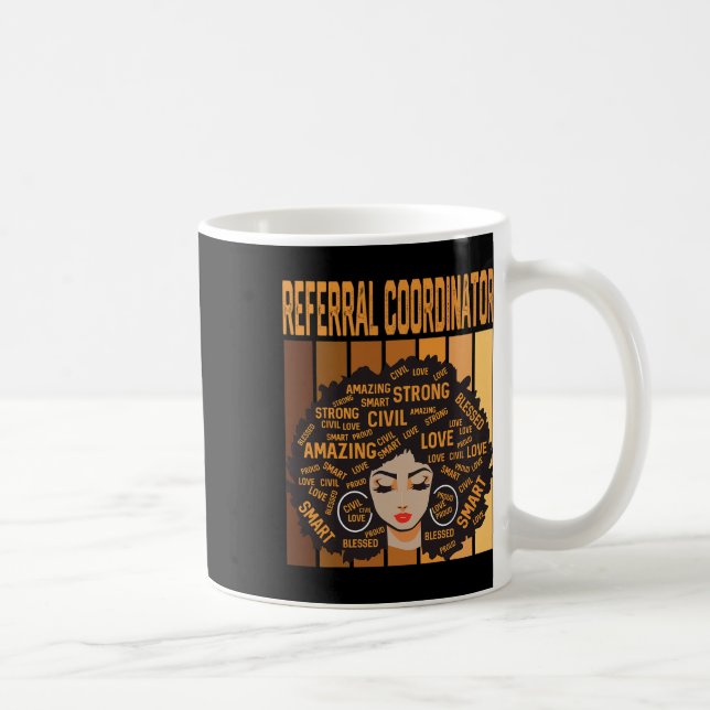 Überweisungs-Koordinator Mächtiger Schwarzer Gesch Kaffeetasse (Rechts)