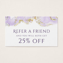 Überweisungskarte für Lavendelink